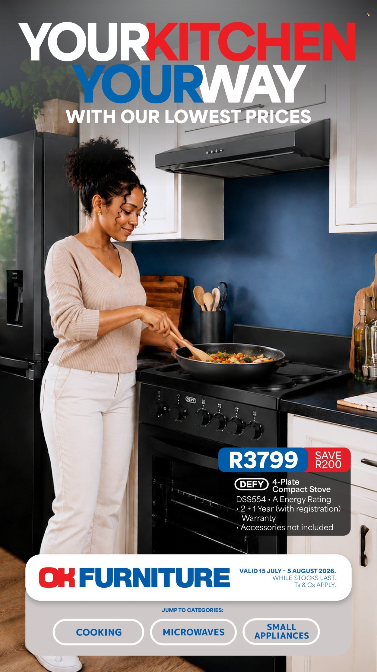 OK FURNITURE specials - From Wednesday 15 Jul 2026