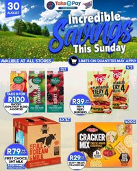 TAKE N PAY specials - From Sunday 30 Aug 2026