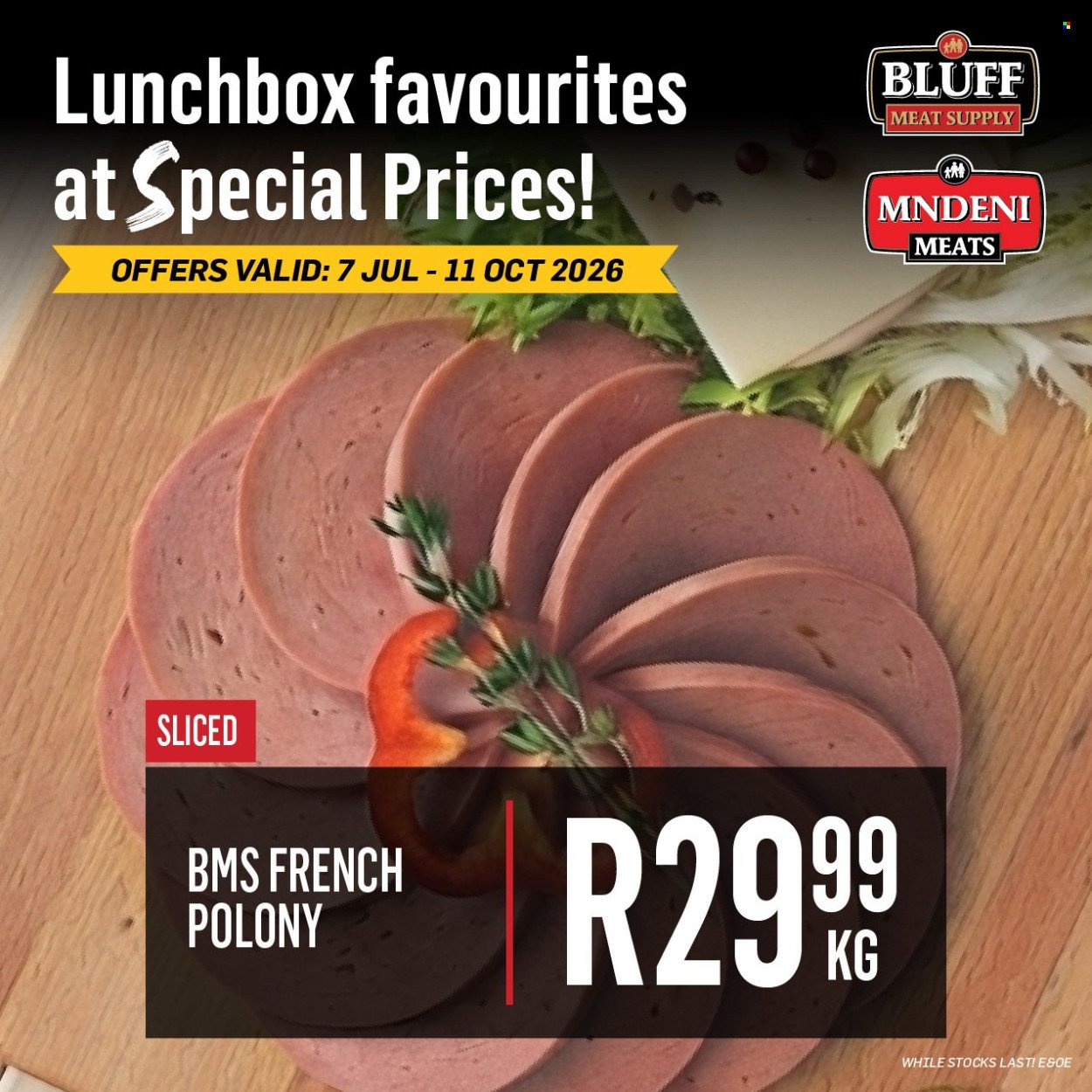 BLUFF MEAT SUPPLY specials - From Tuesday 7 Jul 2026