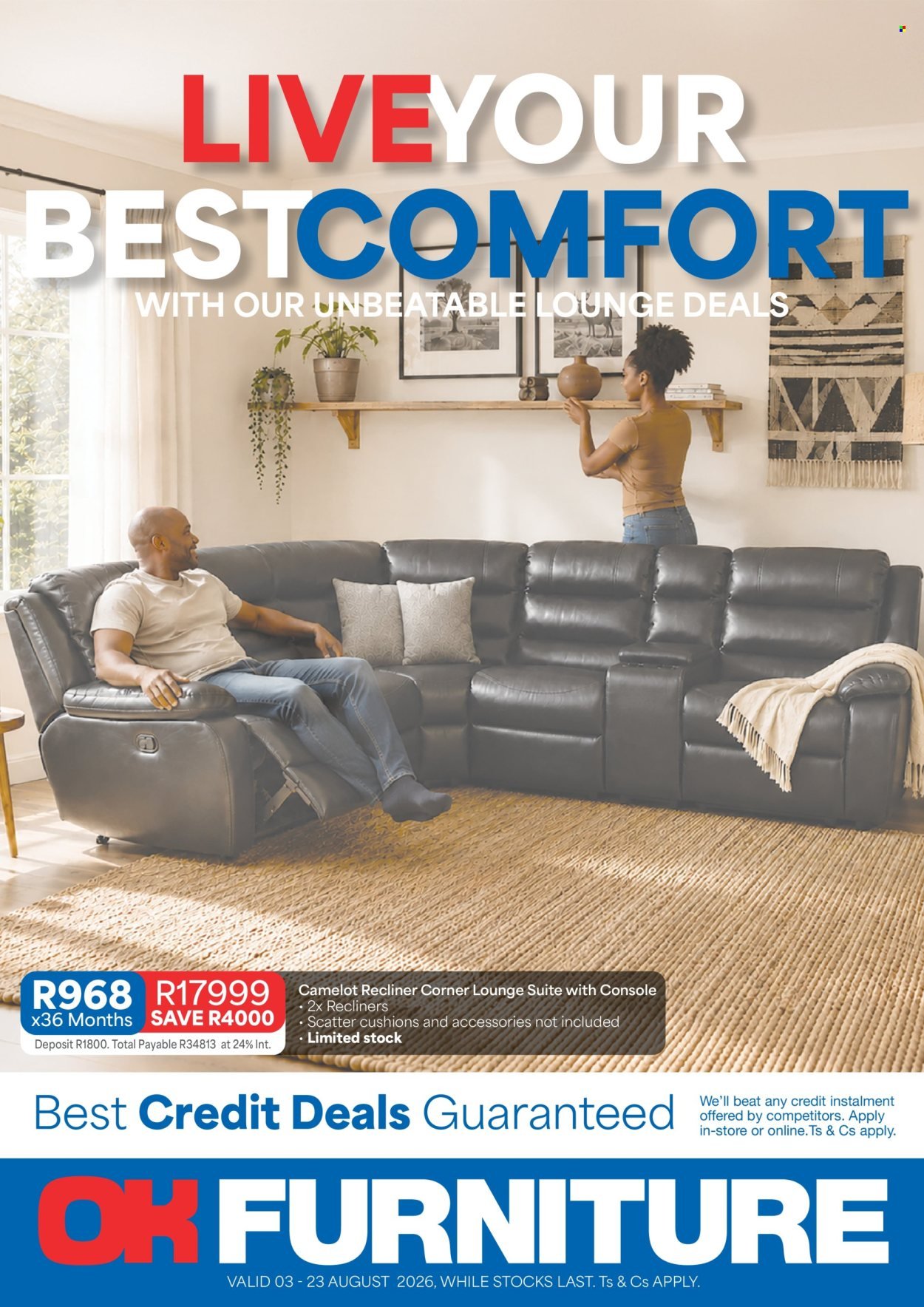 OK FURNITURE specials - From Monday 3 Aug 2026
