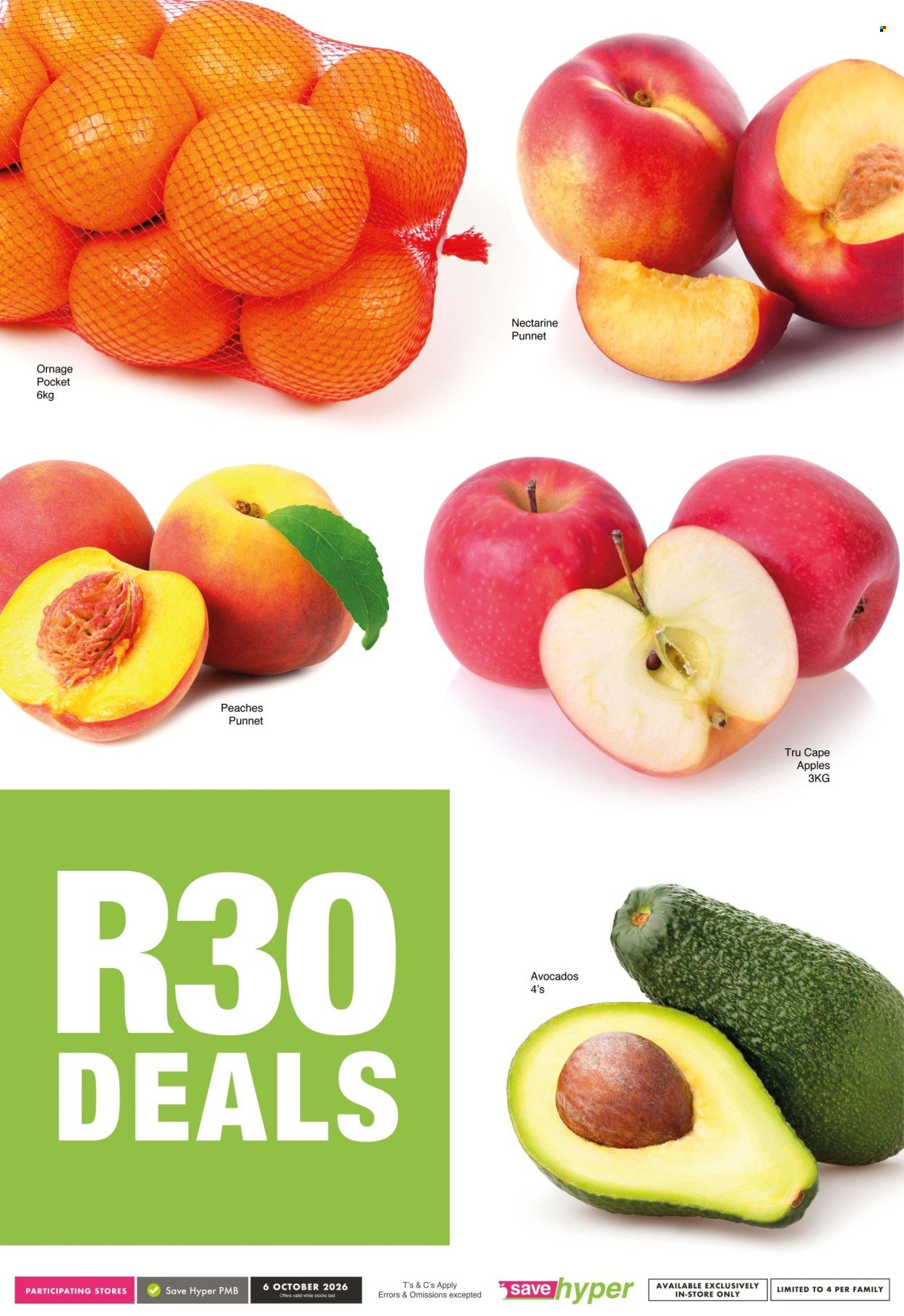SAVE specials - From Tuesday 6 Oct 2026