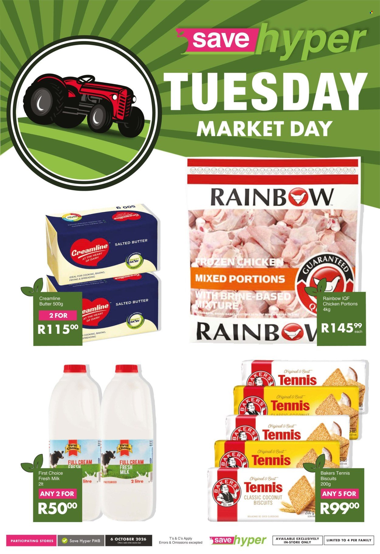 SAVE specials - From Tuesday 6 Oct 2026