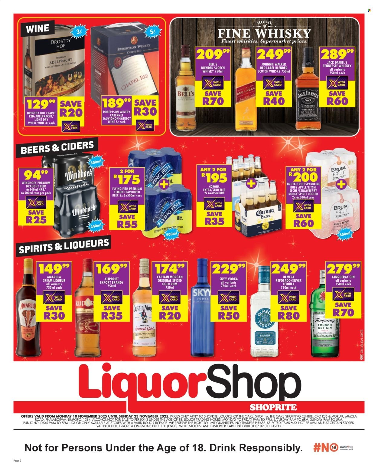 SHOPRITE specials - LiquorShop Savings The Oaks (2025-11-10 - 2025-11-23) | 2