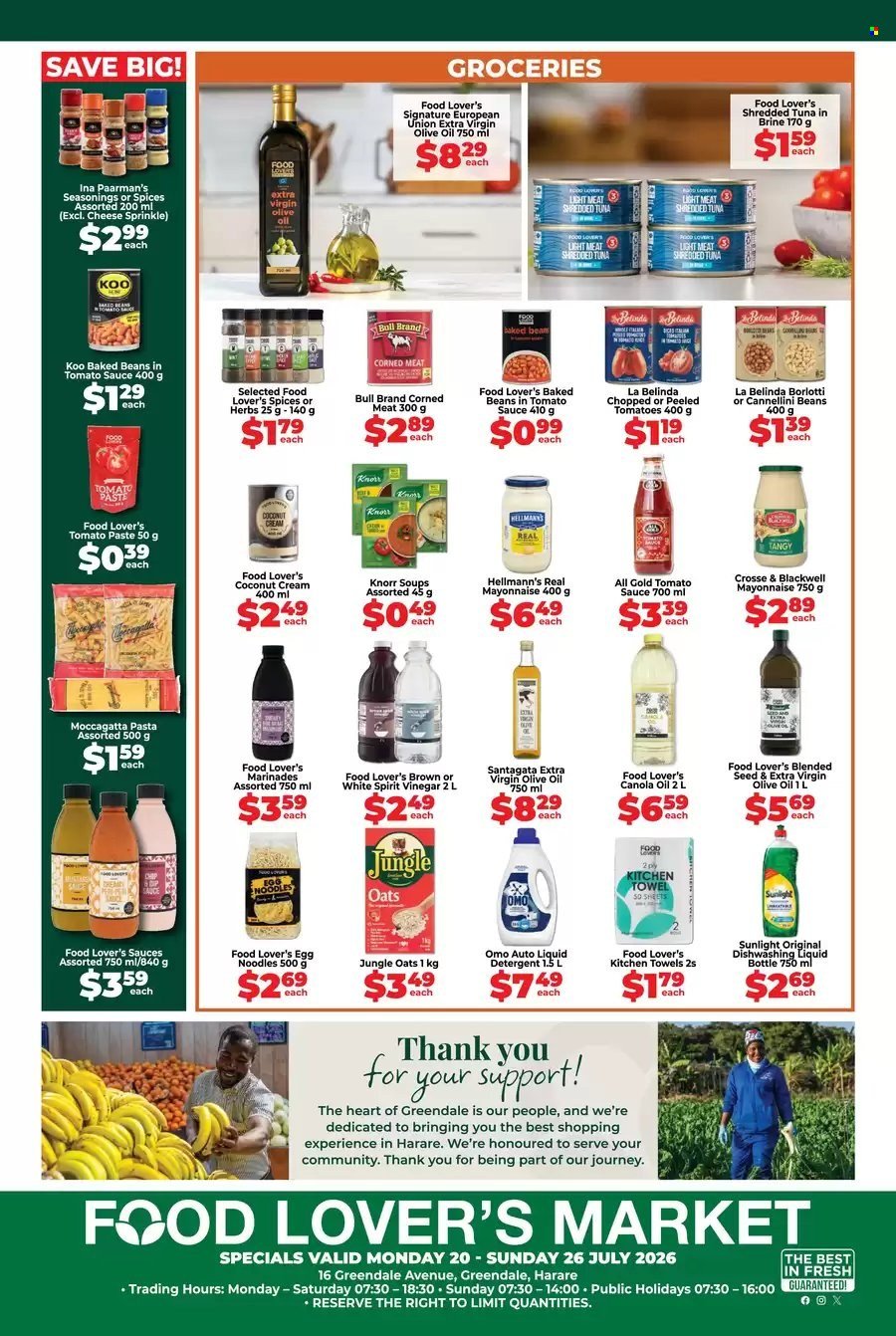 FOOD LOVER'S MARKET specials - From Monday 20 Jul 2026