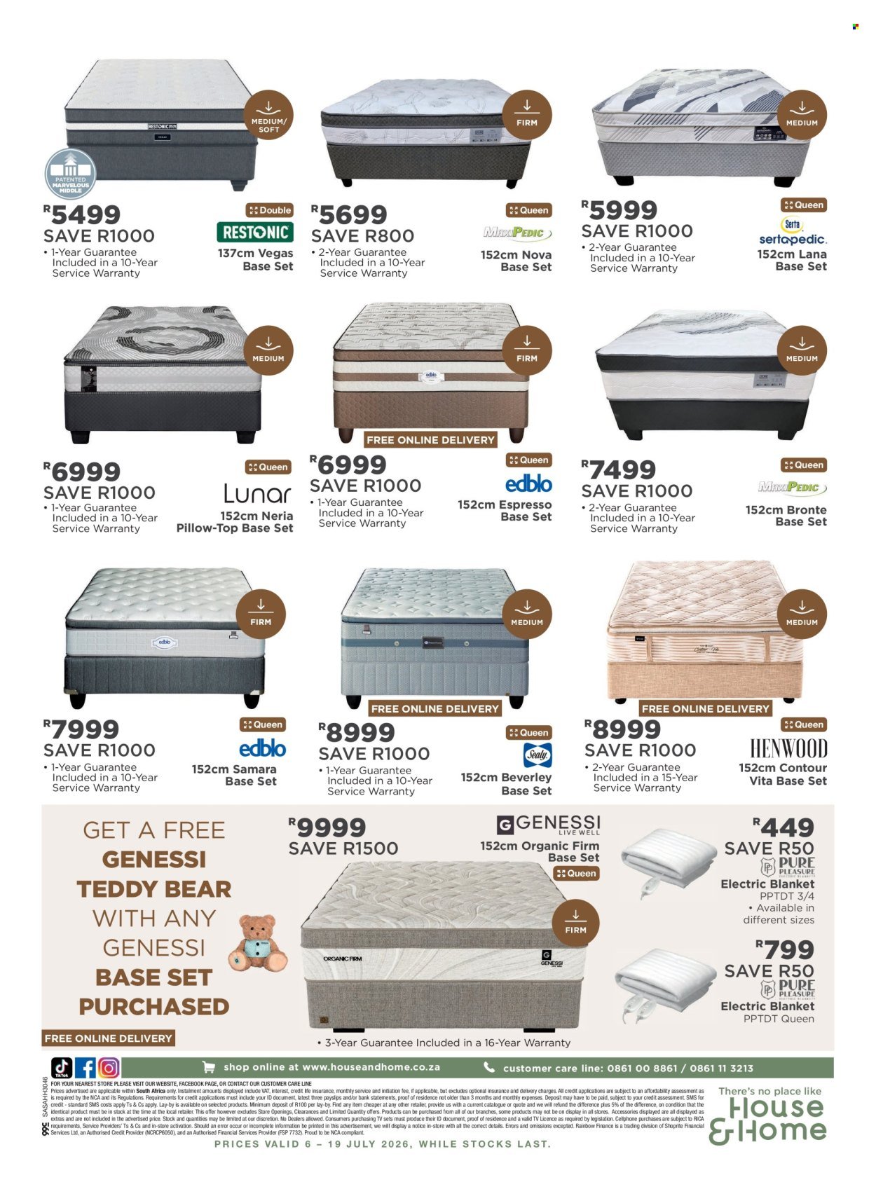 HOUSE & HOME specials - From Monday 6 Jul 2026