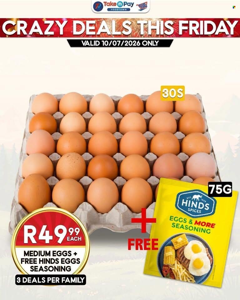 TAKE N PAY specials - From Friday 10 Jul 2026