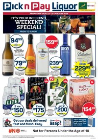 PICK N PAY specials - Liquor Weekend Specials (2026-01-23 - 2026-01-25)