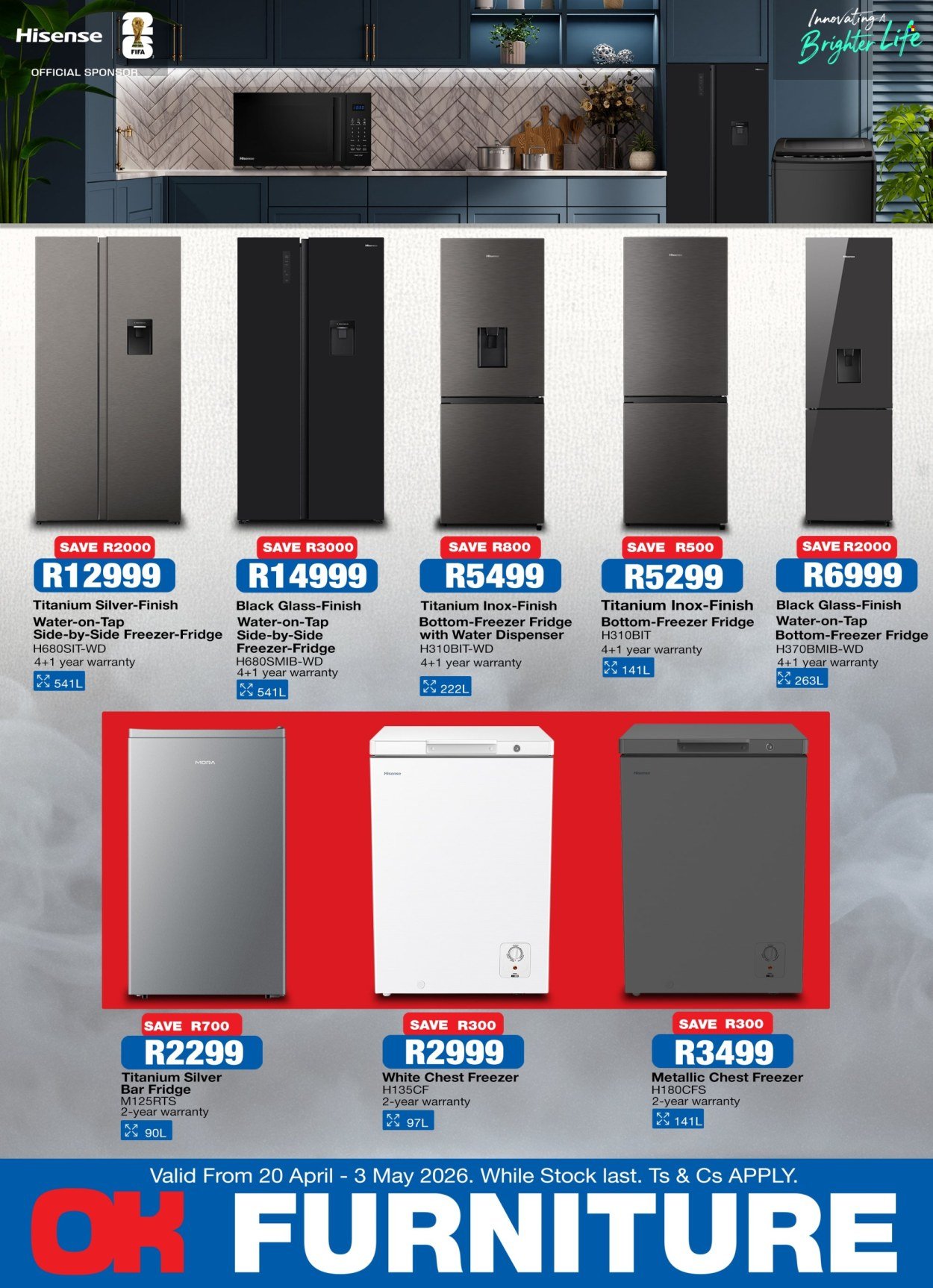 OK FURNITURE specials - From Monday 20 Apr 2026 (2026-04-20 - 2026-05-03) | 1