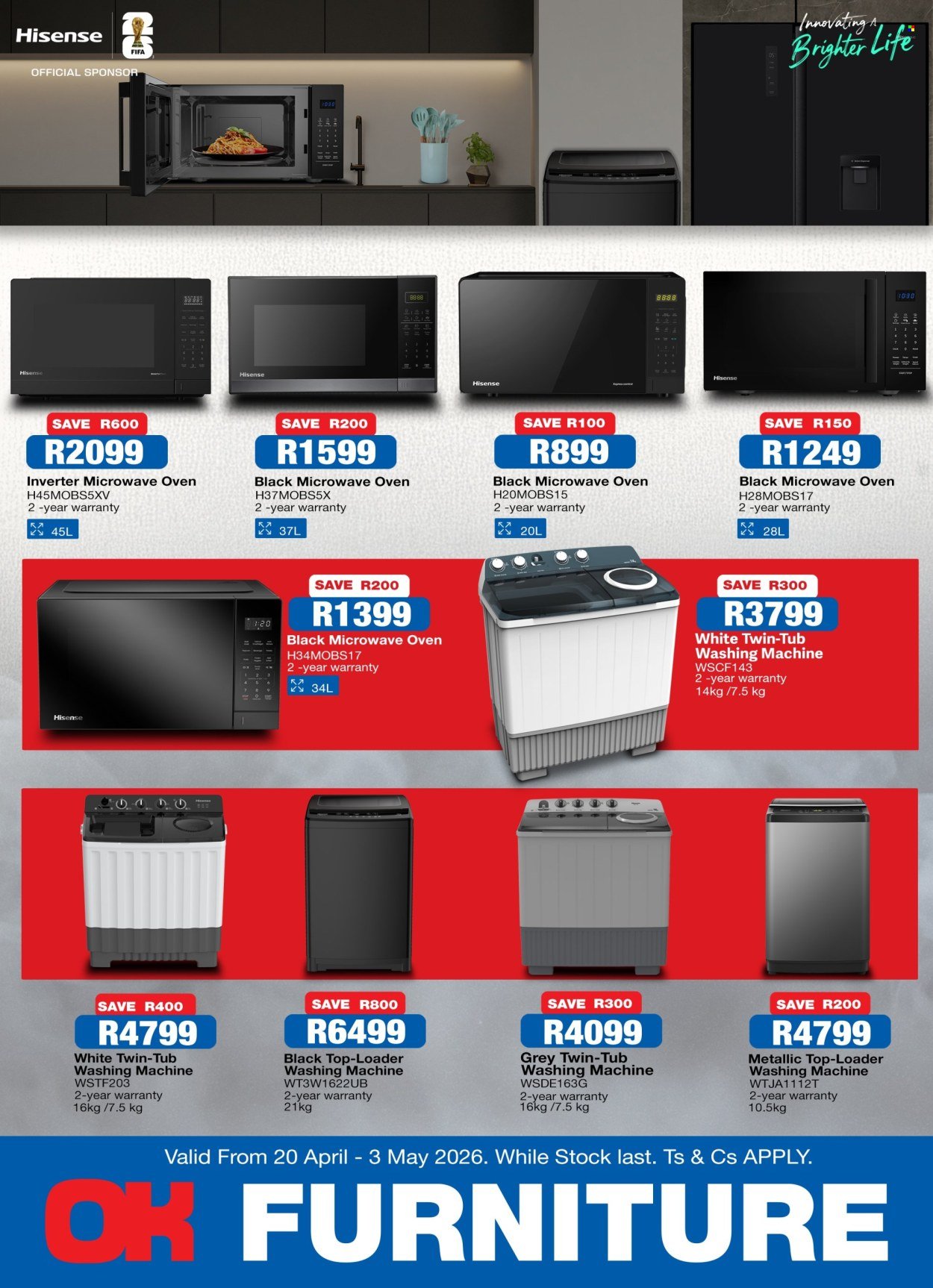 OK FURNITURE specials - From Monday 20 Apr 2026 (2026-04-20 - 2026-05-03) | 2