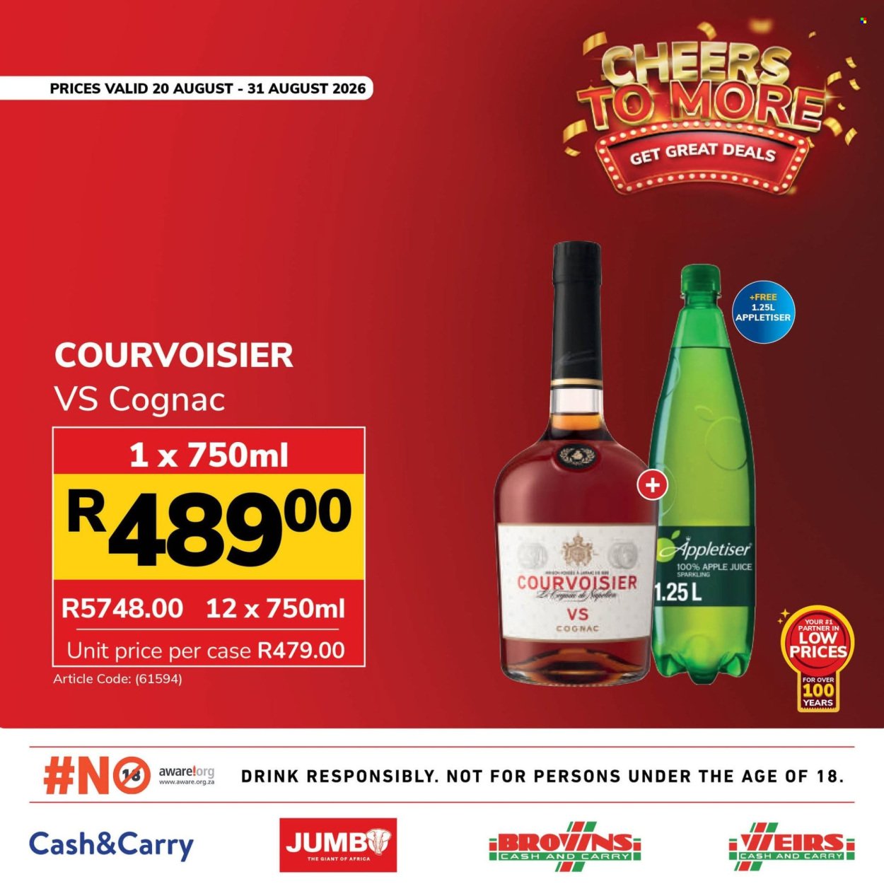 JUMBO CASH & CARRY specials - From Thursday 20 Aug 2026
