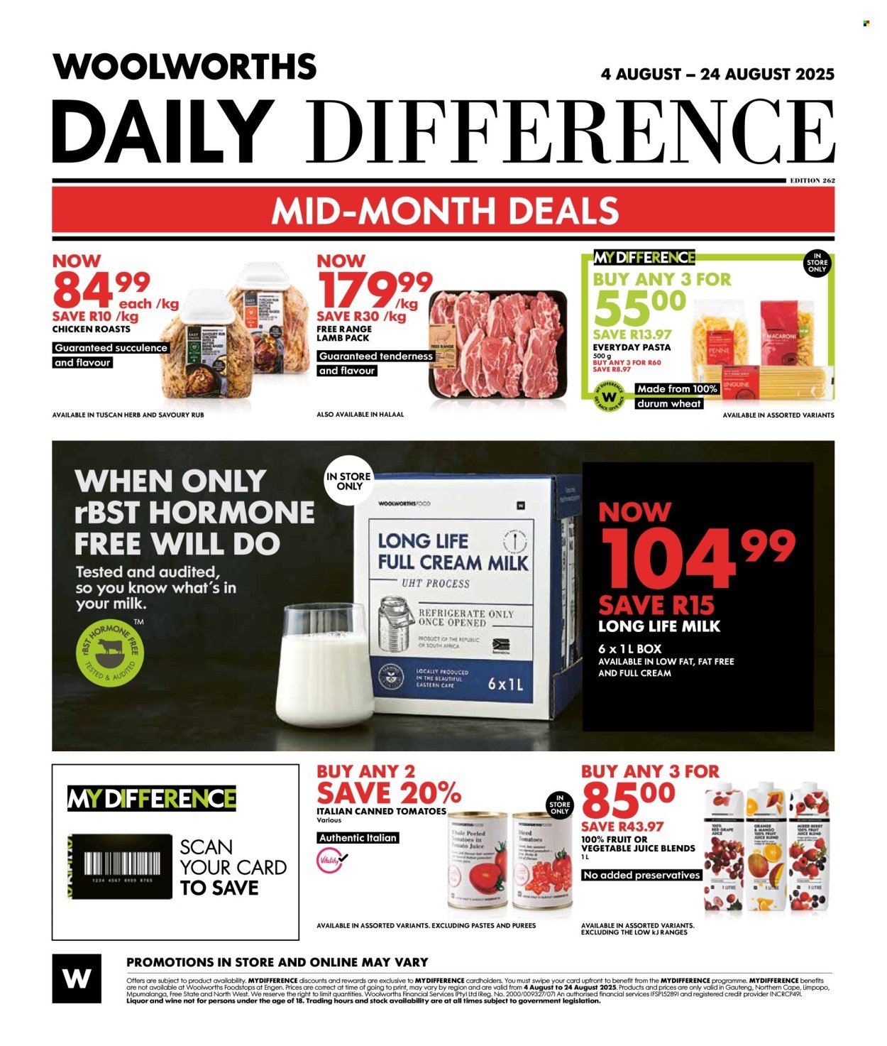 WOOLWORTHS specials - Daily Difference (2025-08-04 - 2025-08-24) | 8