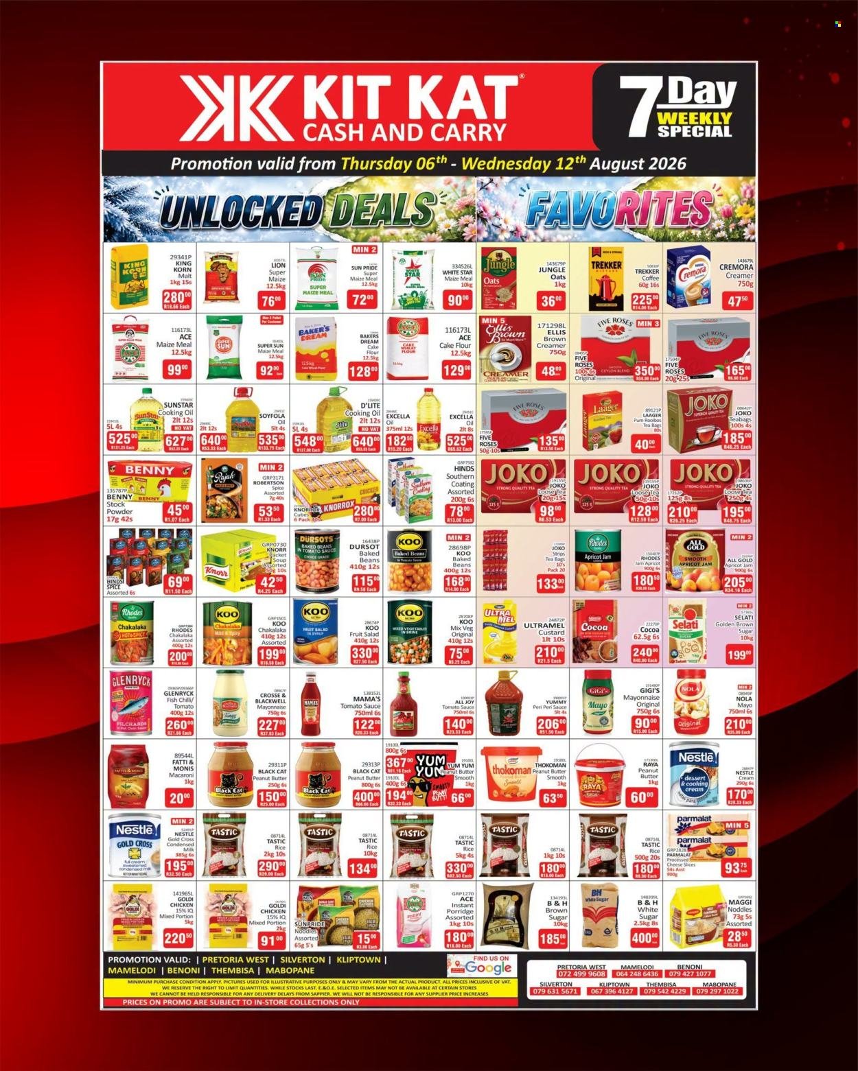 KIT KAT CASH & CARRY specials - Weekly specials