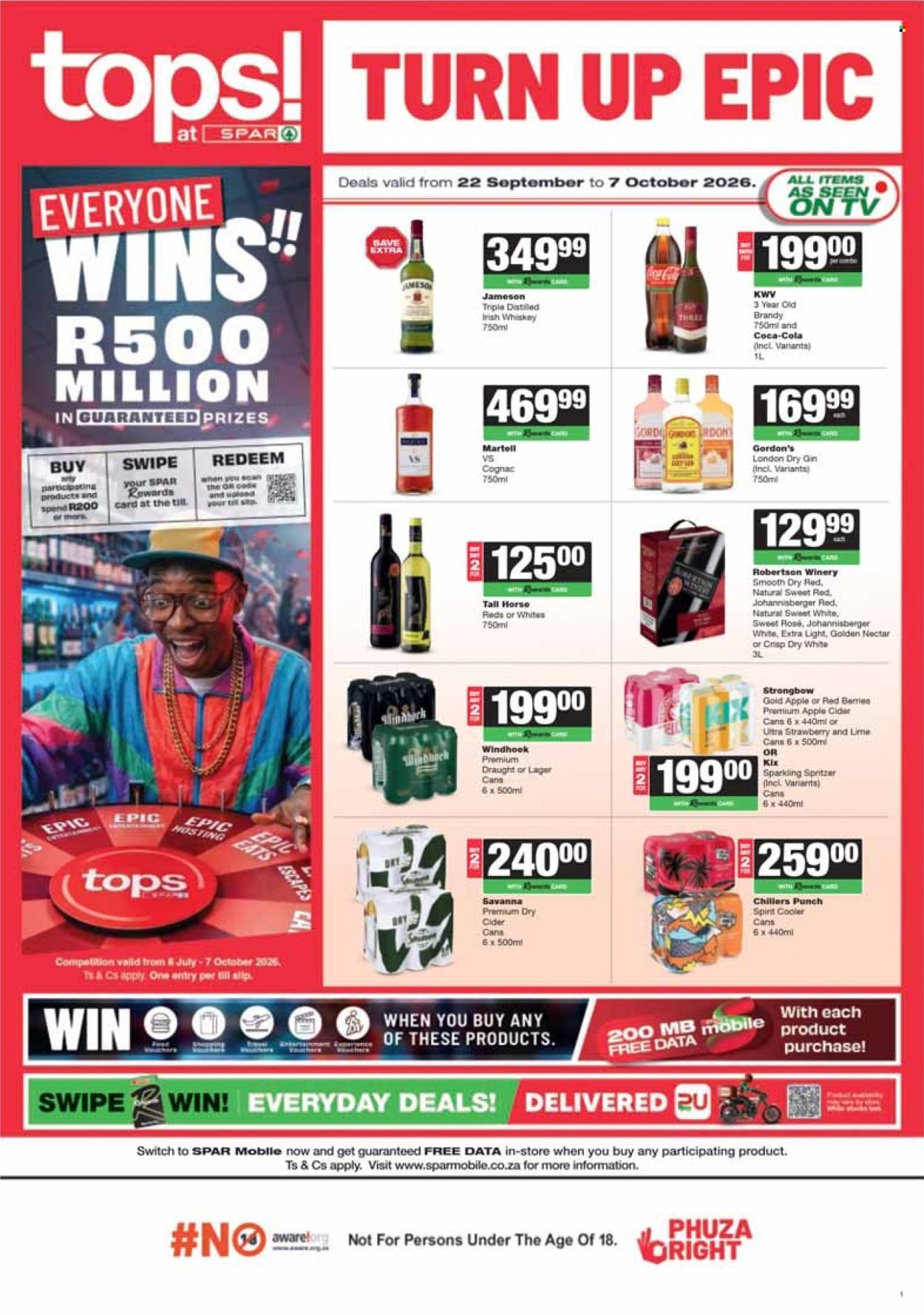 TOPS AT SPAR specials - From Tuesday 22 Sept 2026