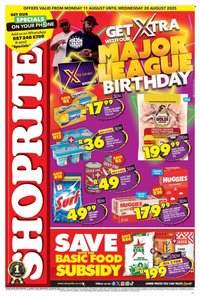 SHOPRITE specials - Major Deals Gauteng (2025-08-11 - 2025-08-20)