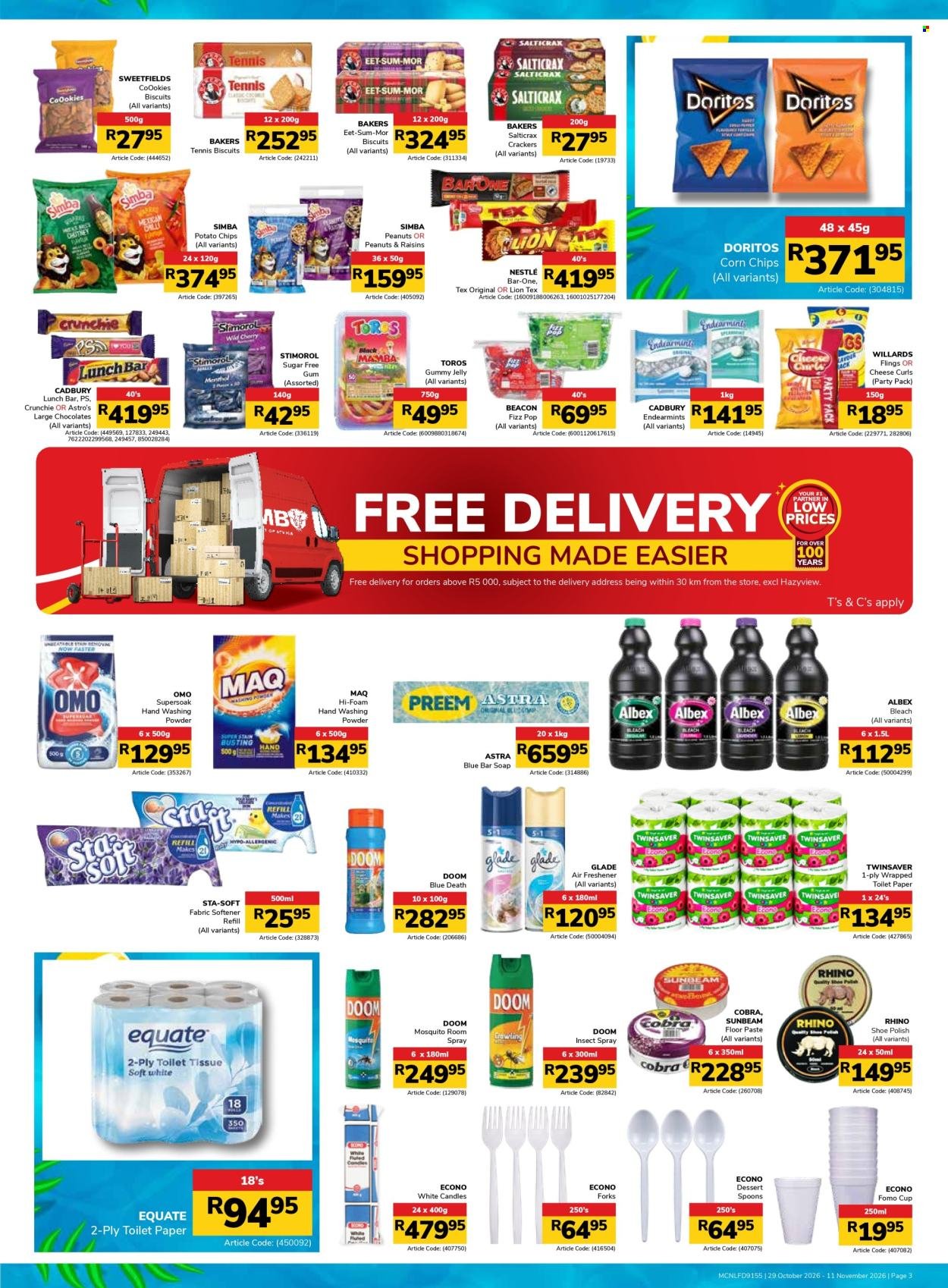 JUMBO CASH & CARRY specials - From Thursday 29 Oct 2026