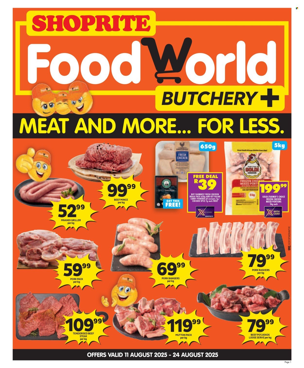 SHOPRITE specials - FoodWorld Mid Month Leaflet Korsten (2025-08-11 - 2025-08-24) | 1