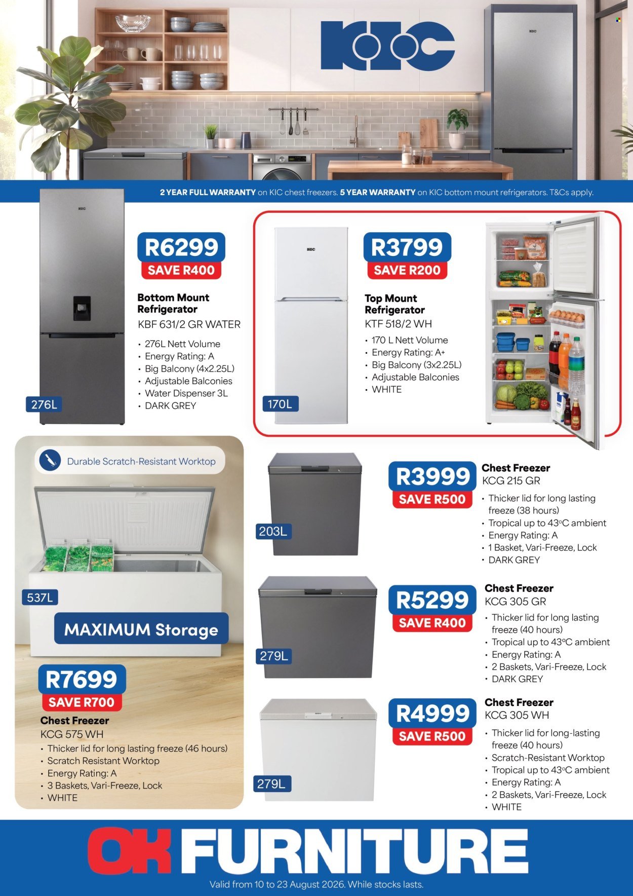 OK FURNITURE specials - From Monday 10 Aug 2026