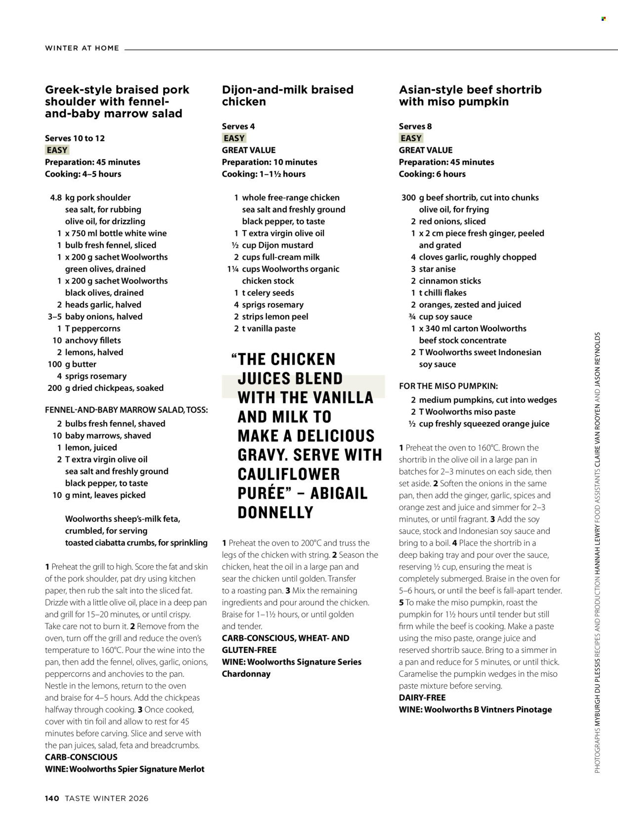 WOOLWORTHS specials - Taste