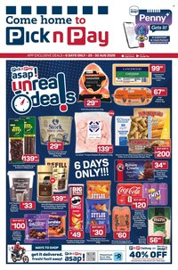 PICK N PAY specials - asap Unreal Specials