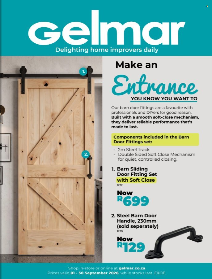 GELMAR specials - From Tuesday 1 Sept 2026