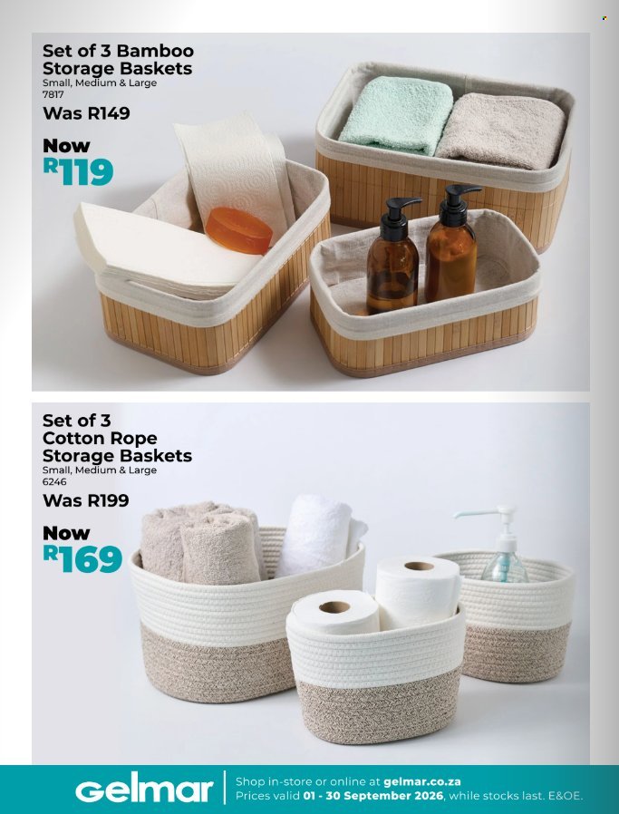 GELMAR specials - From Tuesday 1 Sept 2026