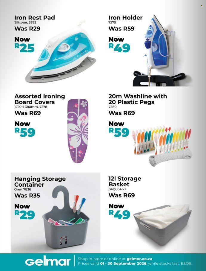GELMAR specials - From Tuesday 1 Sept 2026