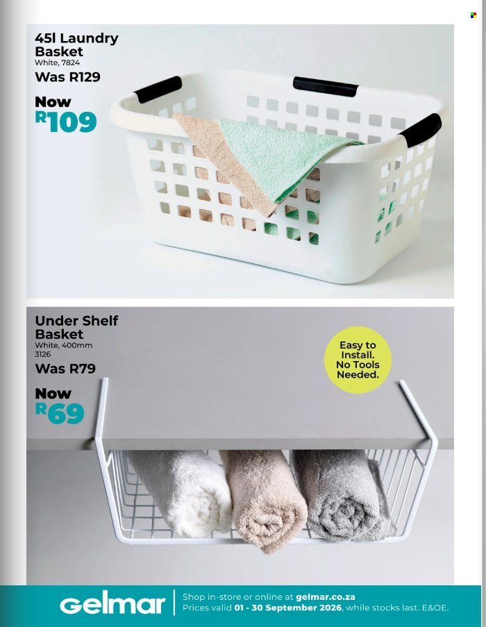 GELMAR specials - From Tuesday 1 Sept 2026