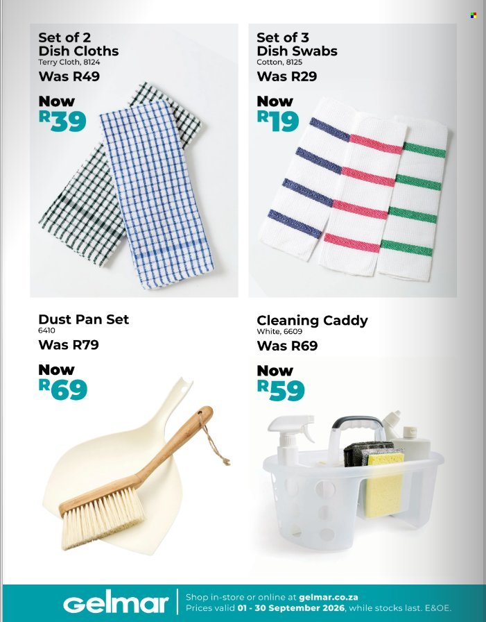 GELMAR specials - From Tuesday 1 Sept 2026