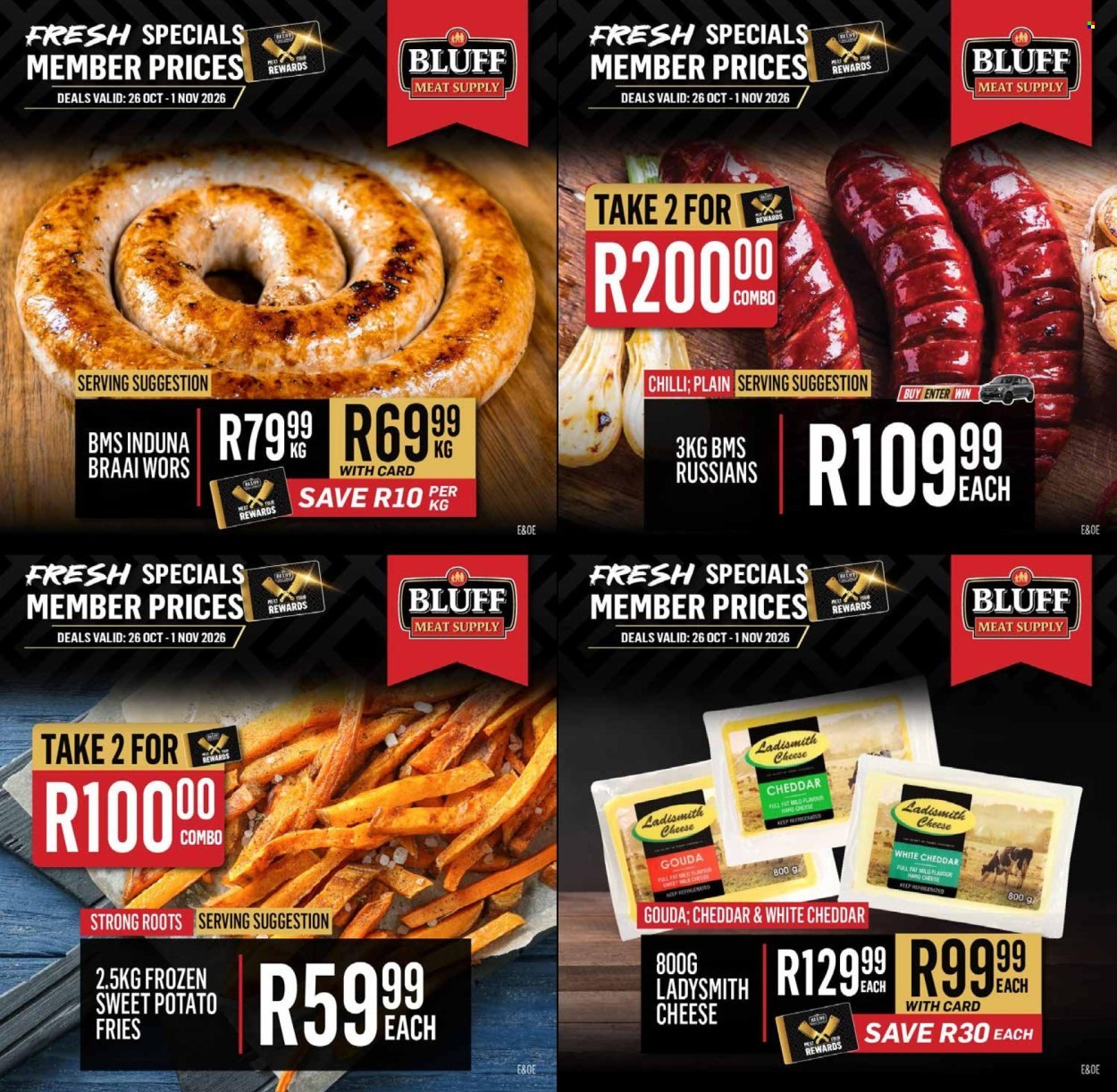 BLUFF MEAT SUPPLY specials - From Monday 26 Oct 2026