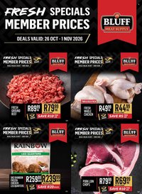 BLUFF MEAT SUPPLY specials - From Monday 26 Oct 2026