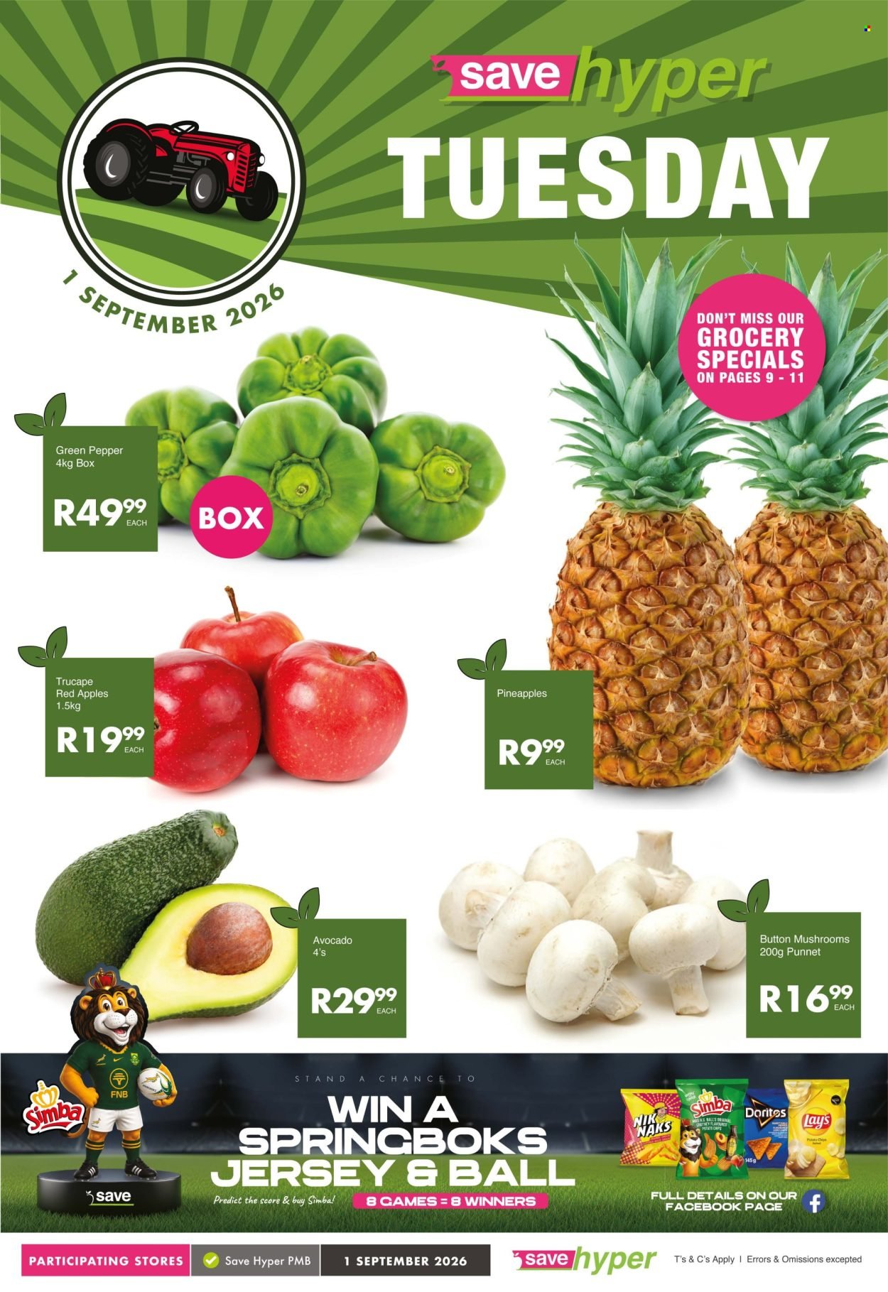SAVE specials - From Tuesday 1 Sept 2026