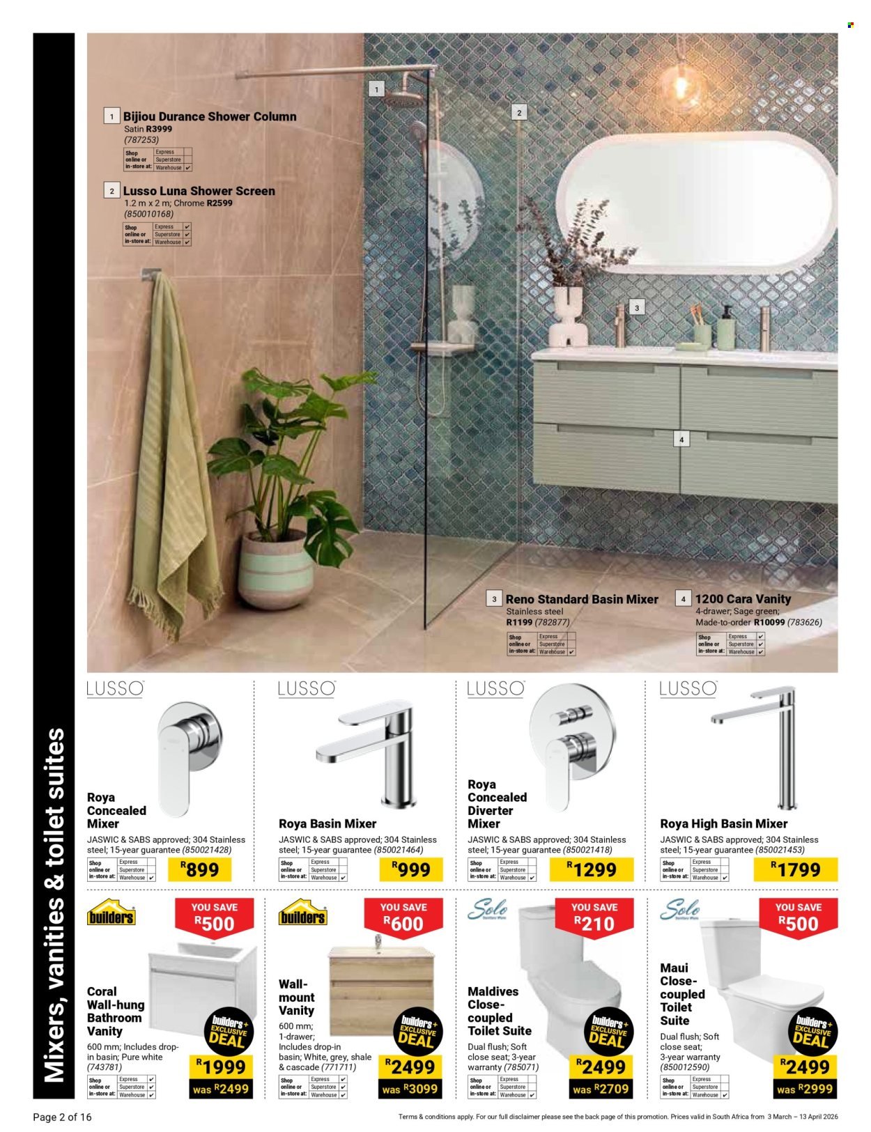 BUILDERS specials - Bathroom and Flooring (2026-03-03 - 2026-03-13) | 2