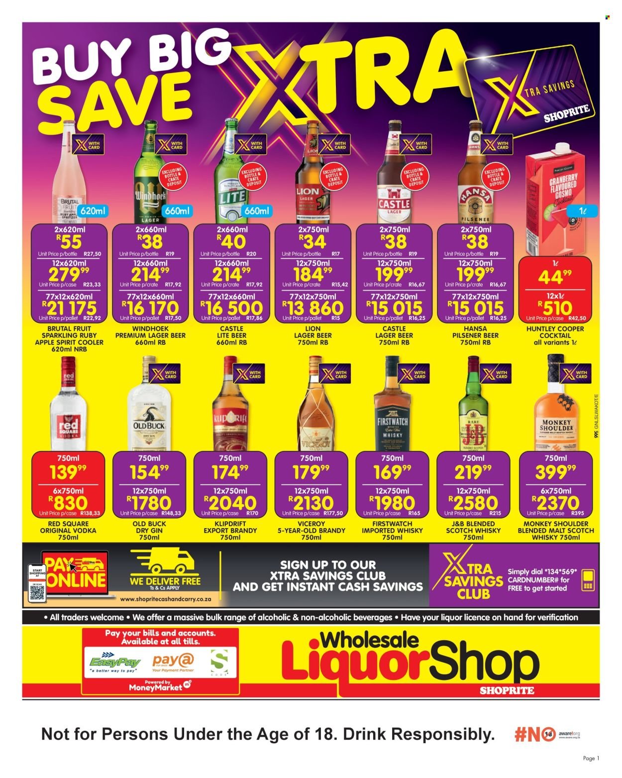 SHOPRITE specials - Wholesale LiquorShop Deals Selected Stores (2026-01-05 - 2026-01-18) | 1