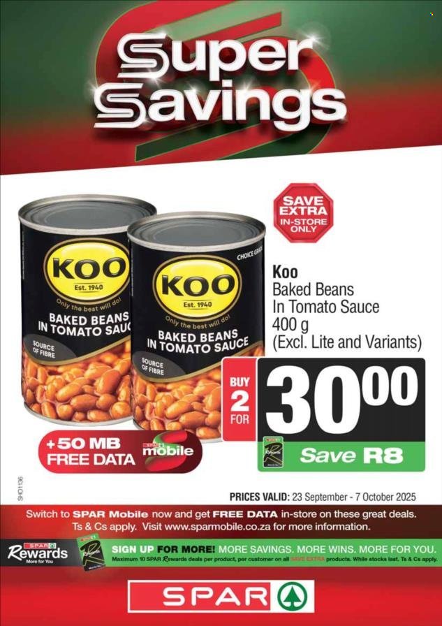 SPAR specials - National Leaflet (2025-09-23 - 2025-10-07) | 1