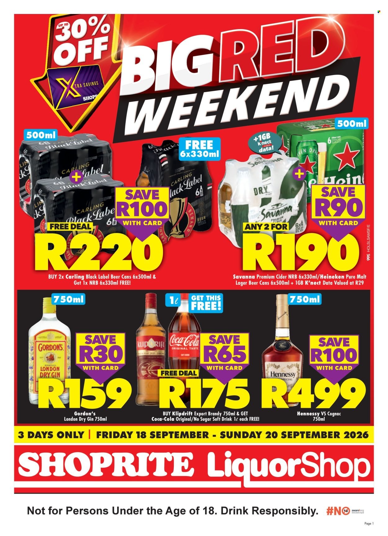SHOPRITE specials - LiquorShop Big Red Weekend