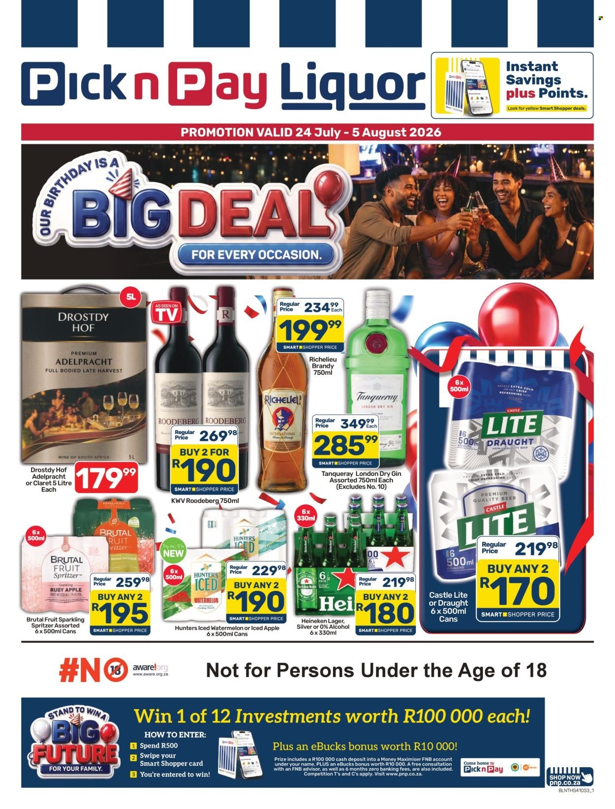 PICK N PAY specials - Liquor Specials