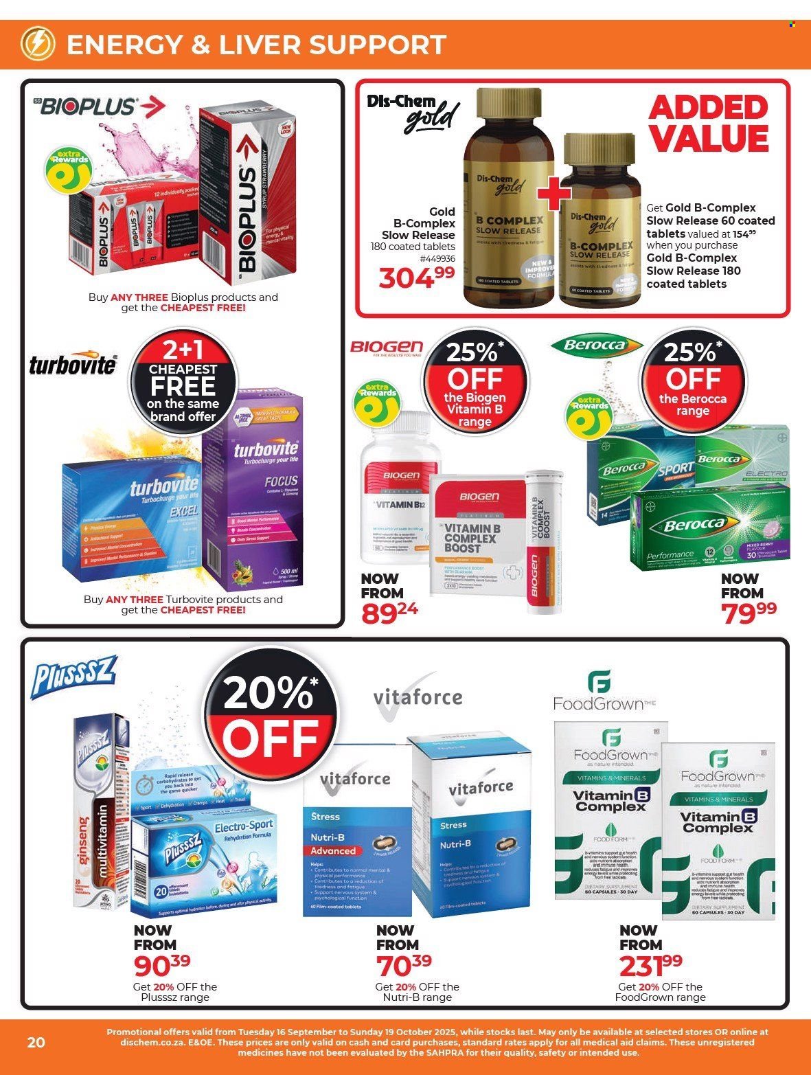 DIS-CHEM specials - Healthy Living (2025-09-16 - 2025-10-19) | 20