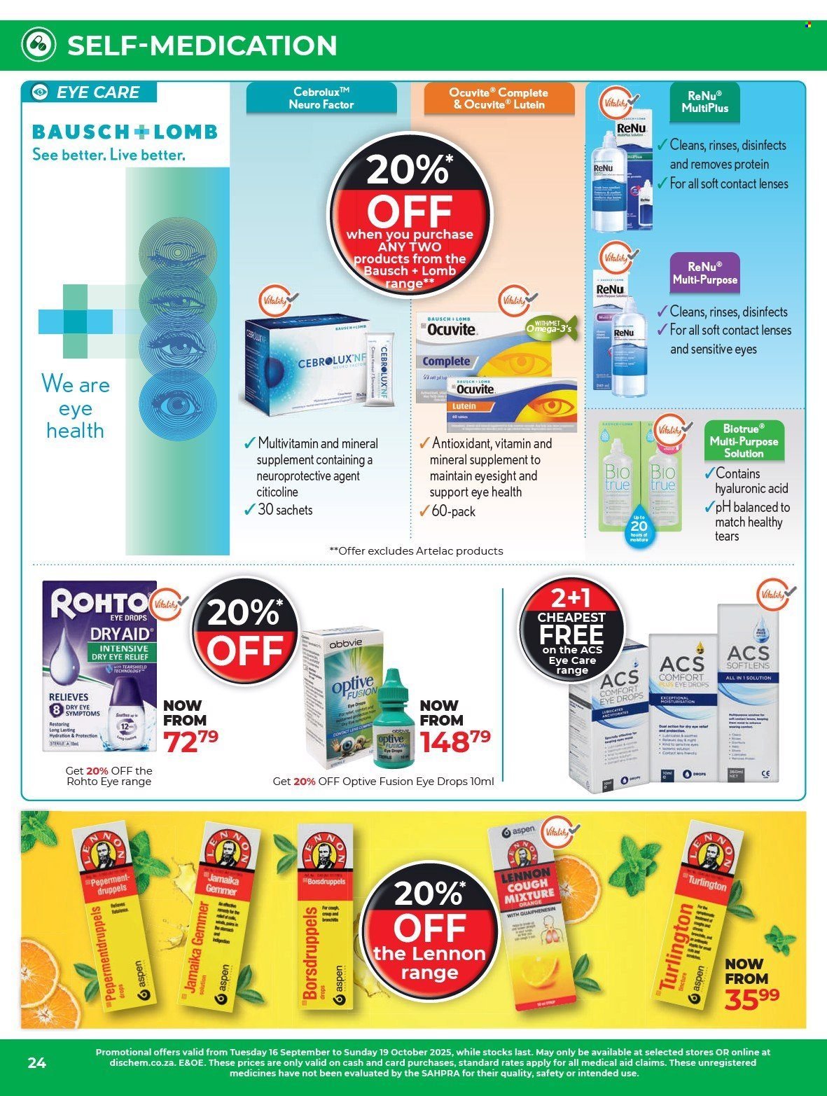DIS-CHEM specials - Healthy Living (2025-09-16 - 2025-10-19) | 24