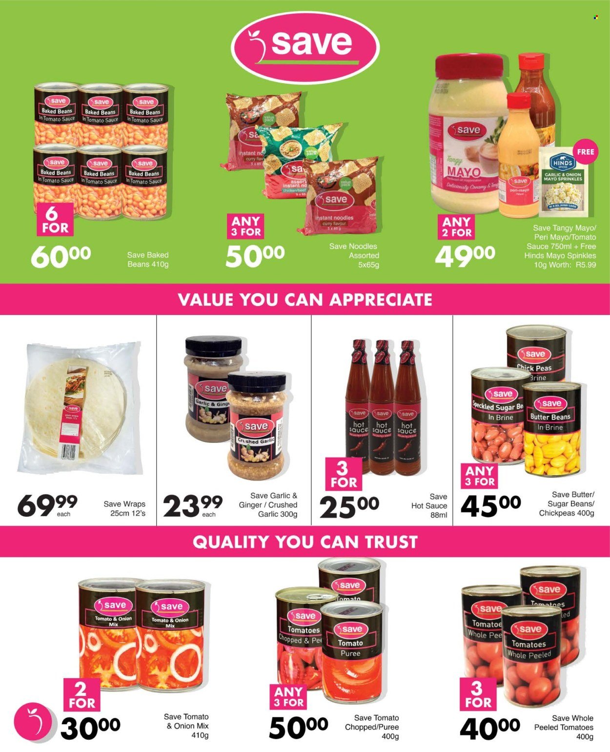 SAVE specials - From Thursday 30 Jul 2026