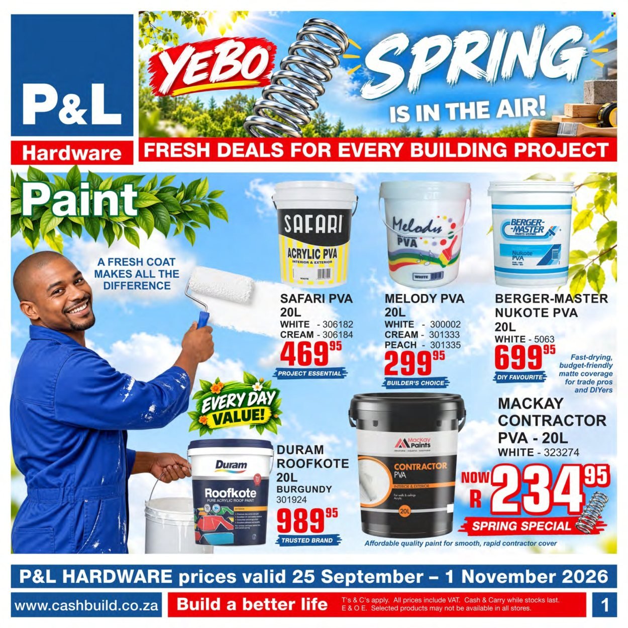 CASHBUILD specials - From Friday 25 Sept 2026