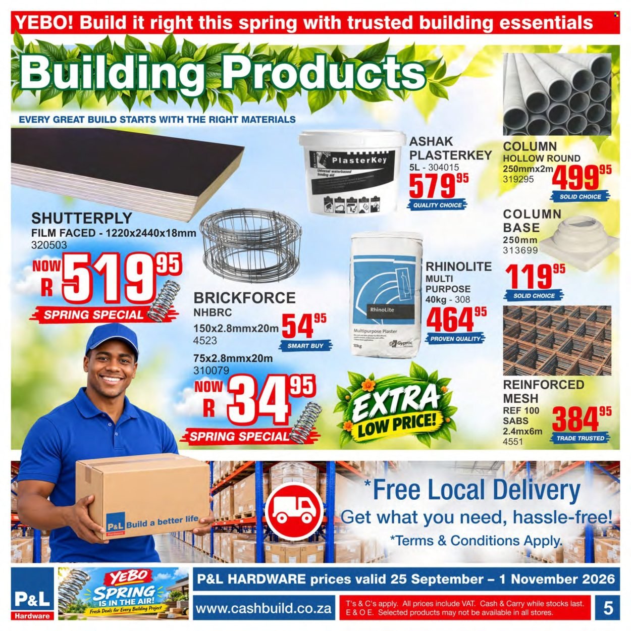CASHBUILD specials - From Friday 25 Sept 2026