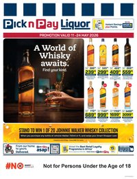 PICK N PAY specials - Liquor Whiskey Specials (2026-05-11 - 2026-05-24)