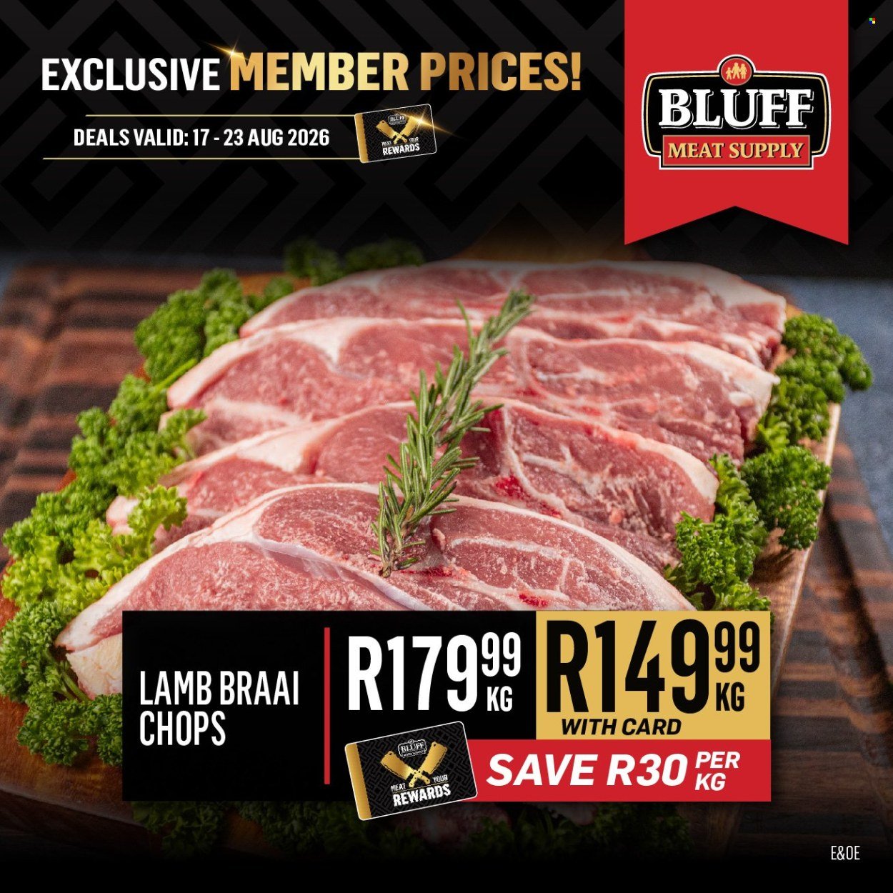 BLUFF MEAT SUPPLY specials - From Monday 17 Aug 2026