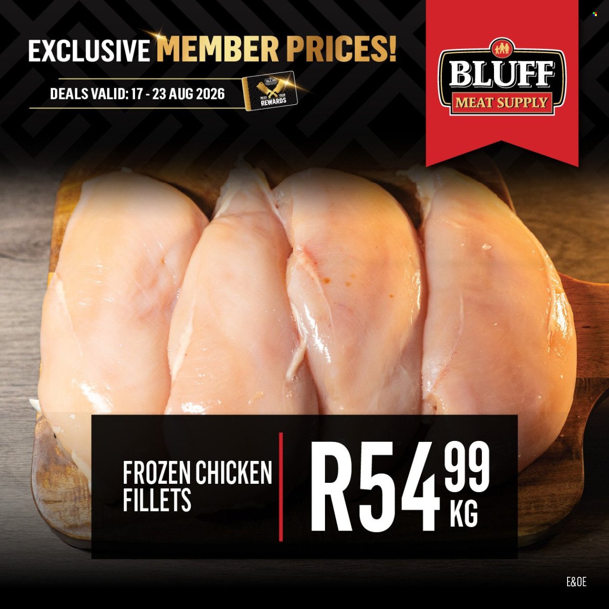 BLUFF MEAT SUPPLY specials - From Monday 17 Aug 2026
