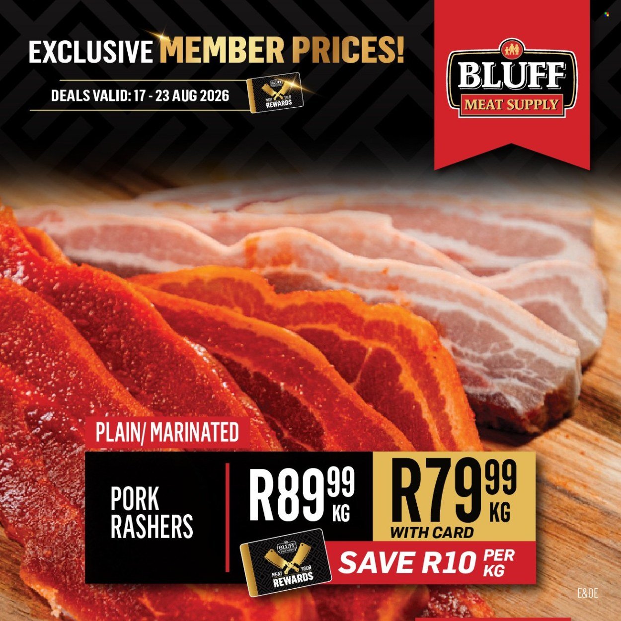 BLUFF MEAT SUPPLY specials - From Monday 17 Aug 2026