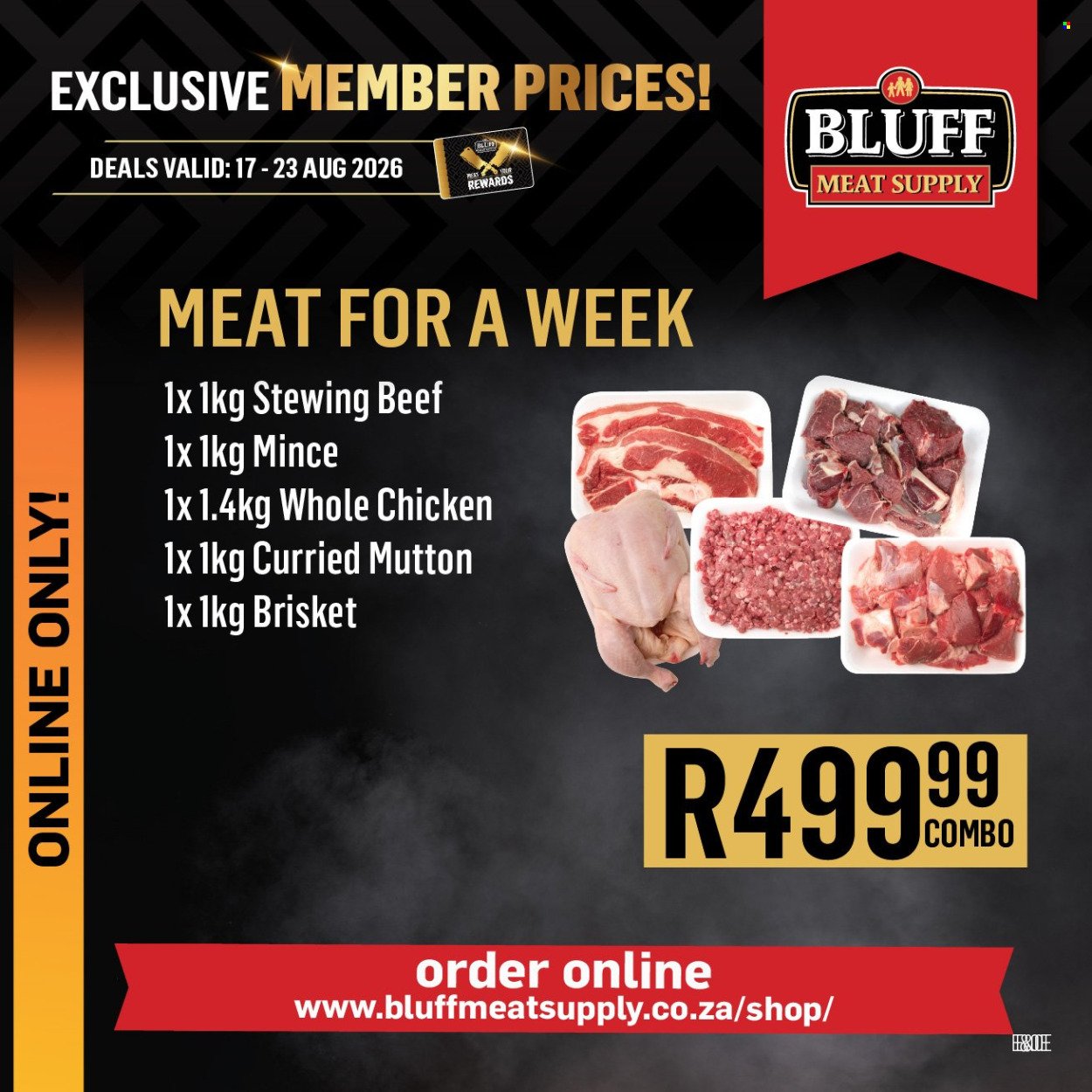 BLUFF MEAT SUPPLY specials - From Monday 17 Aug 2026