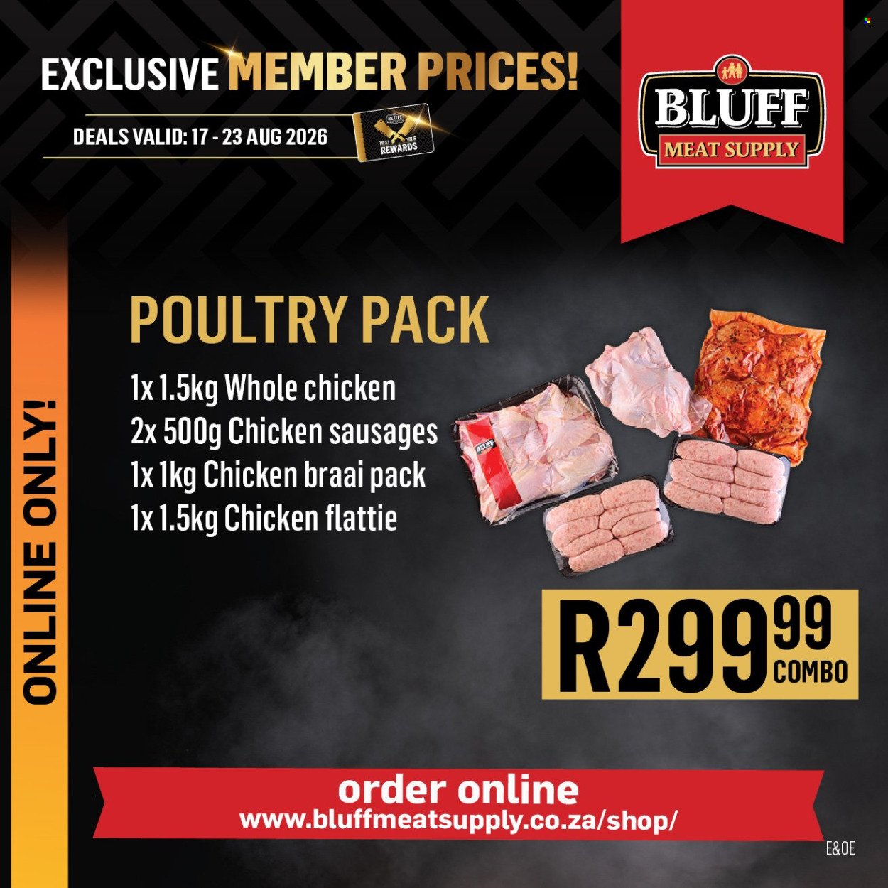 BLUFF MEAT SUPPLY specials - From Monday 17 Aug 2026