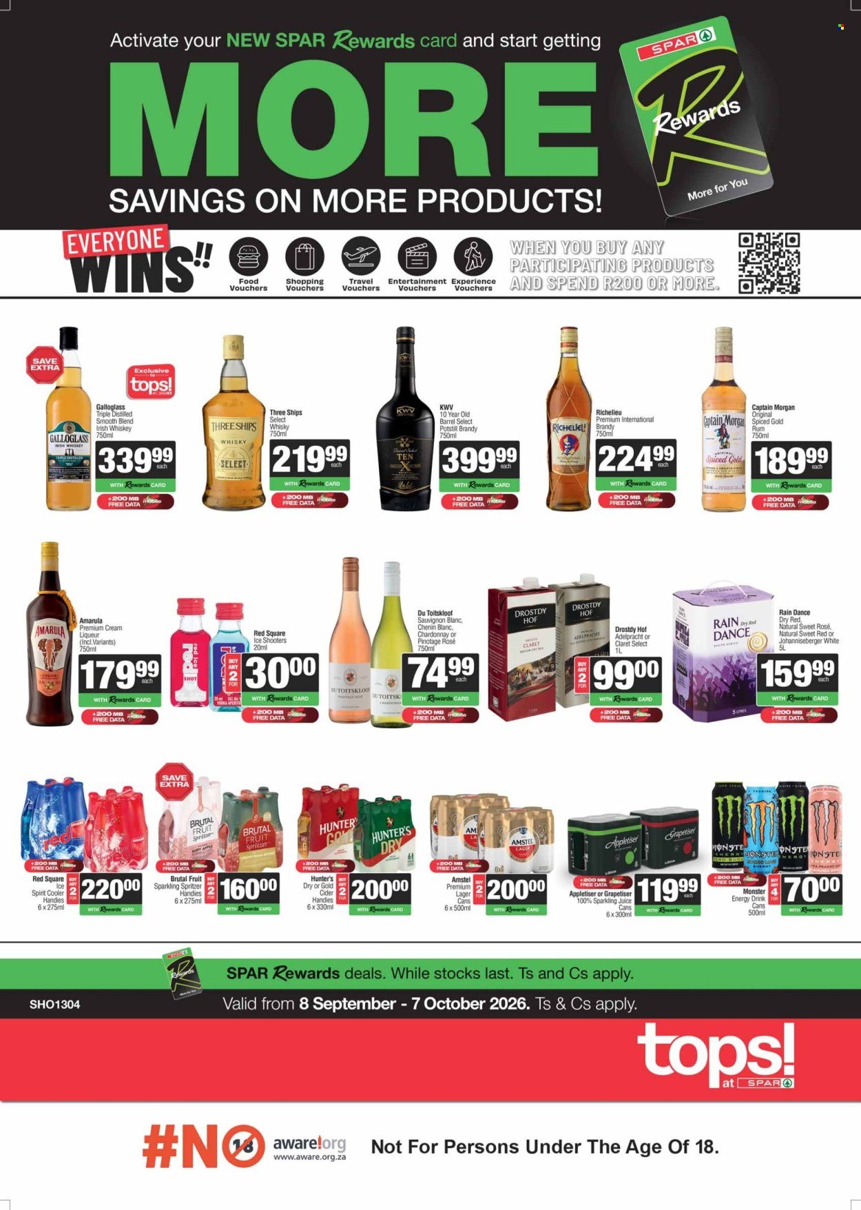 TOPS AT SPAR specials - Zio Liquor Specials