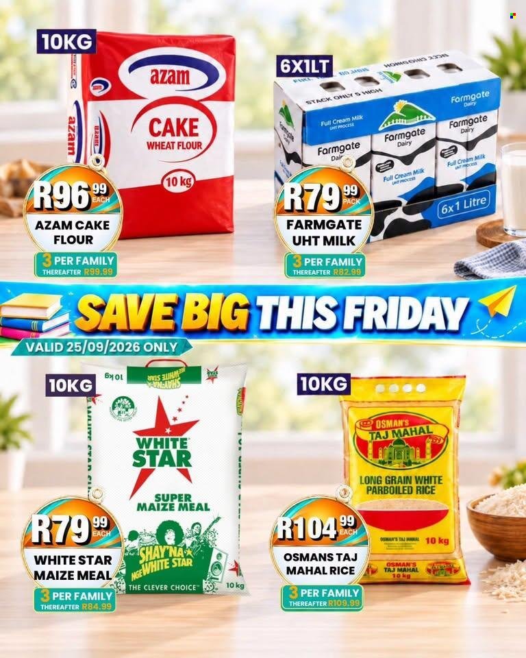 TAKE N PAY specials - From Friday 25 Sept 2026