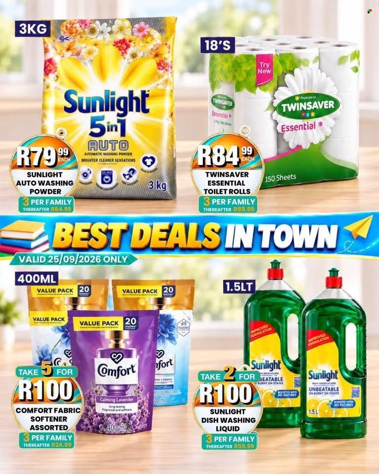 TAKE N PAY specials - From Friday 25 Sept 2026